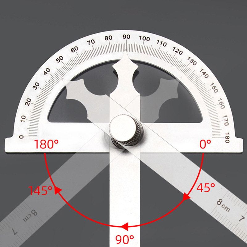 Workshop Measuring Tools - Penggaris Sudut Logam 180 Derajat, Alat