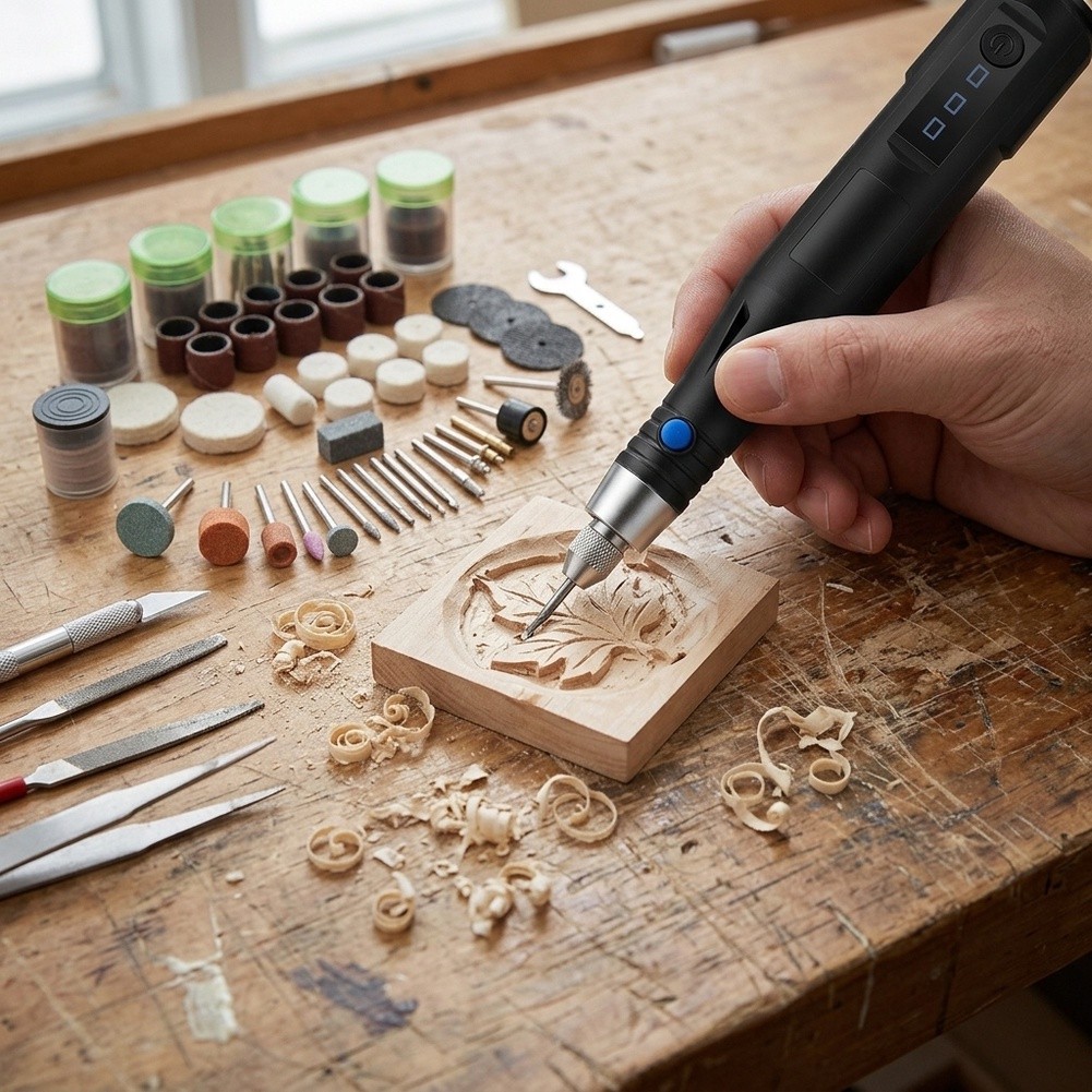Tools At Workshop - Alat Bor dan Penggiling Pena Ukir