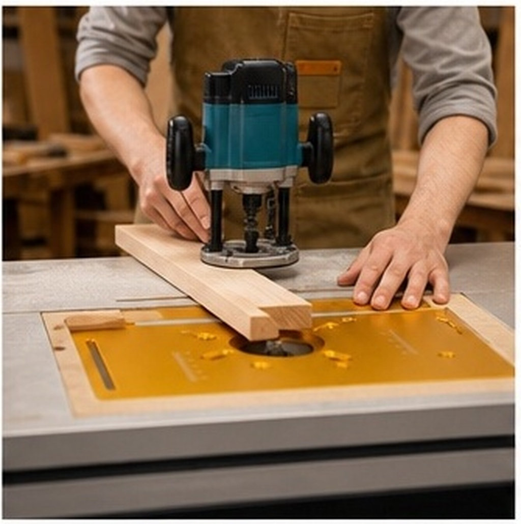Router Table Insert - Pelat Penyangga Meja Router Aluminium dengan