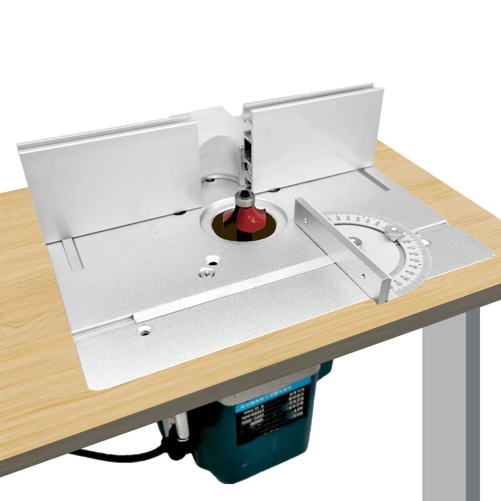 Router Table Insert - Router Aluminium multifungsi, pelat Flip Router