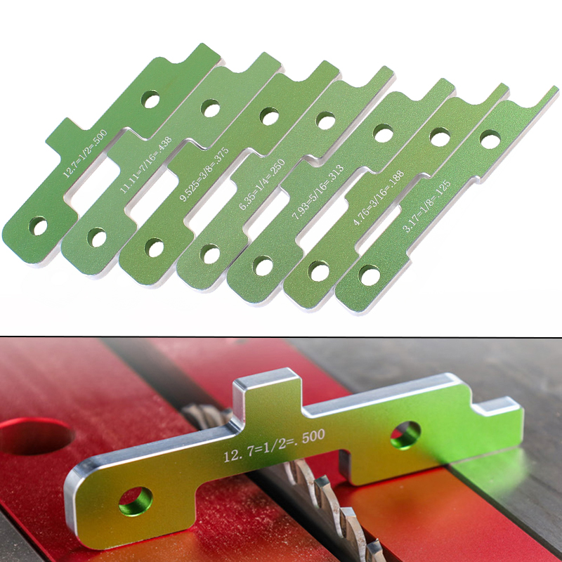 Router Table Insert - Blok pengaturan Router Woodworking 7 buah