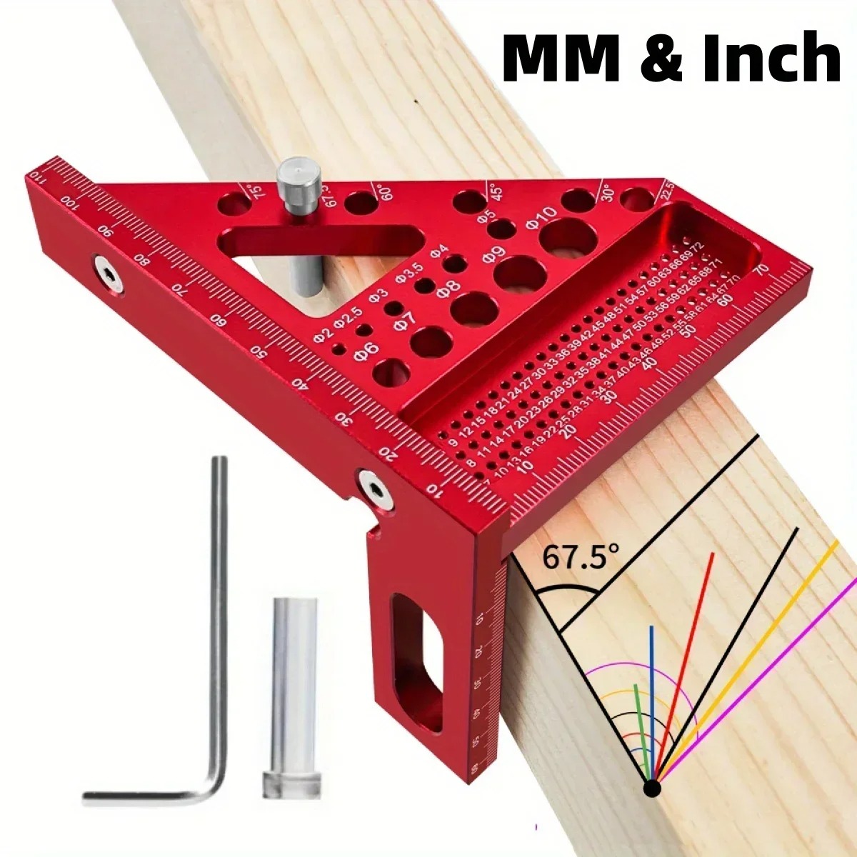 Penggaris Pengukur Multi-Sudut - Workshop Measuring Tools ulasan dan harga