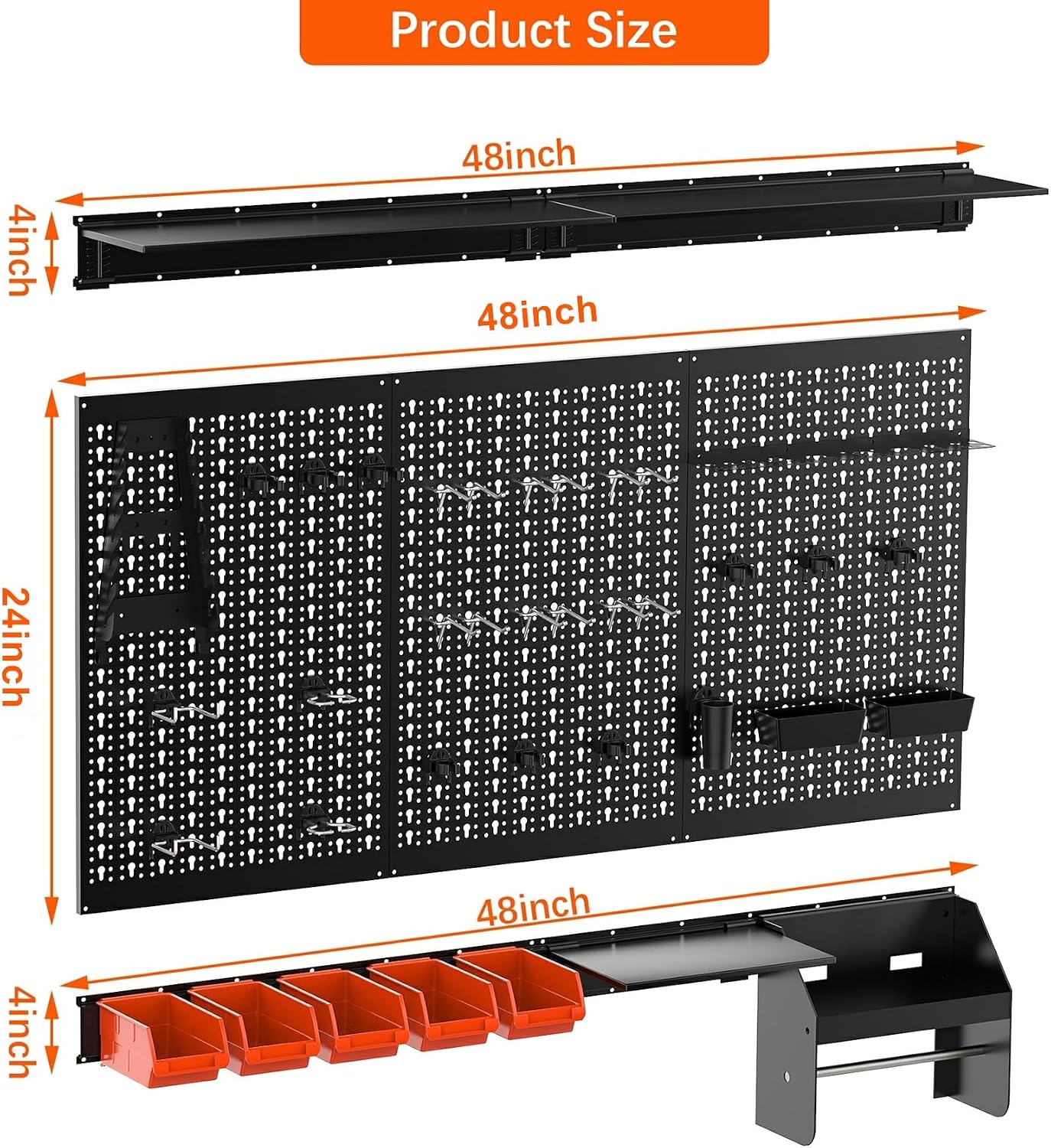 Panel Organizer Dinding Pegboa - Workshop Tools Board ulasan dan harga