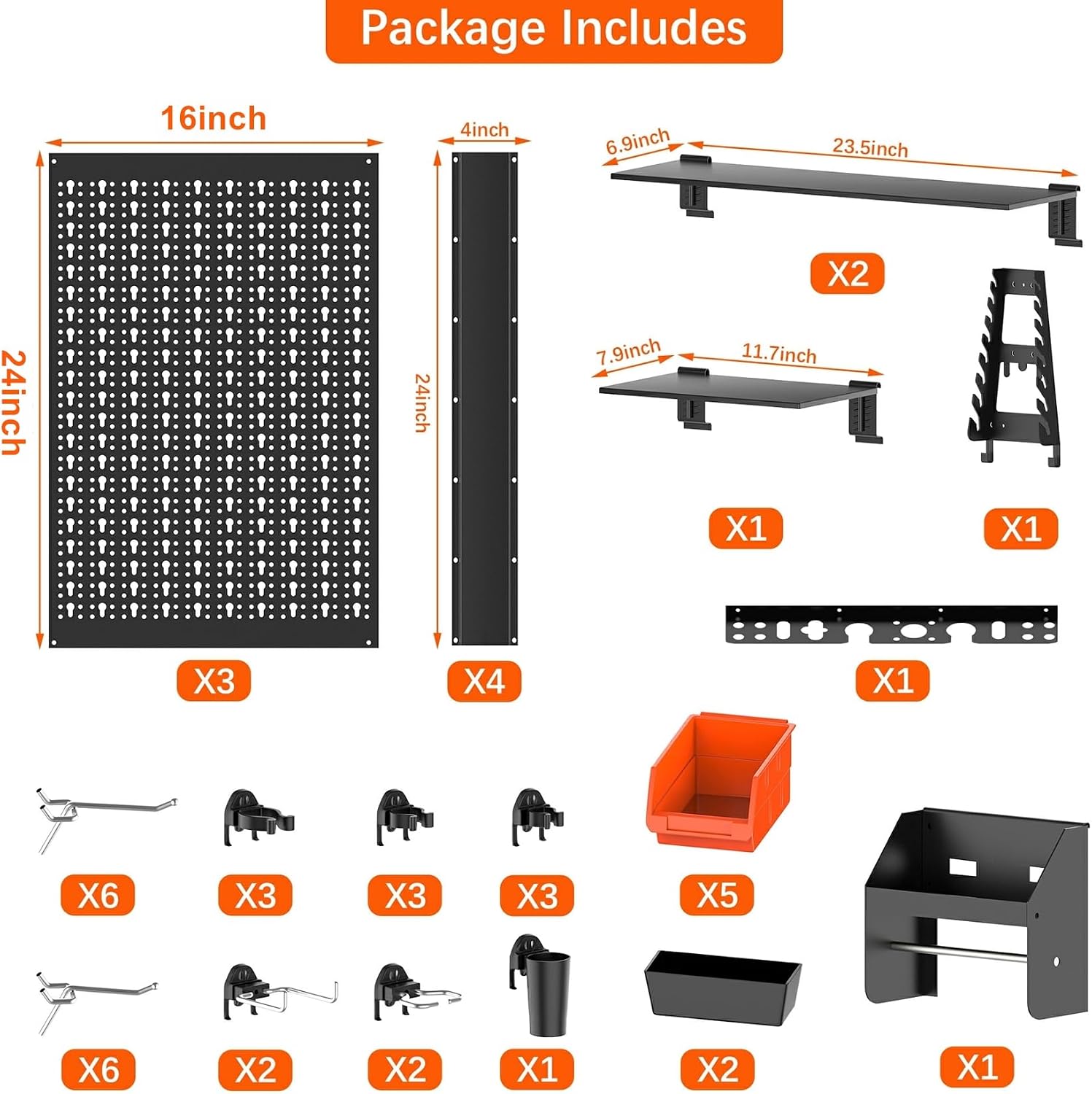 Panel Organizer Dinding Pegboa - Workshop Tools Board ulasan dan harga