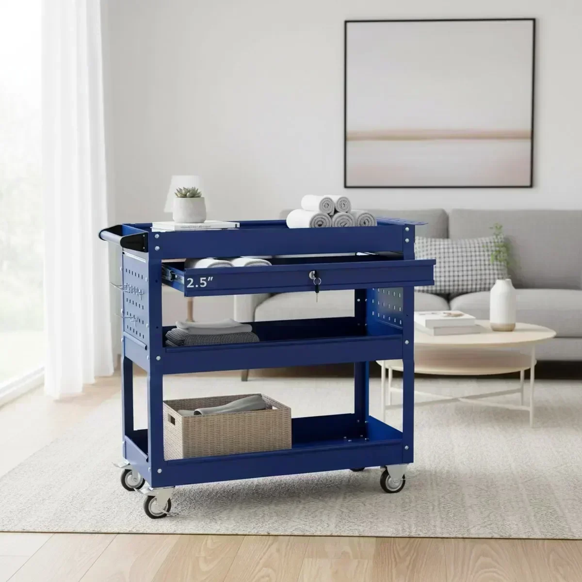 Troli Perkakas 3 Rak Beroda de - Workshop Tools Storage ulasan dan harga
