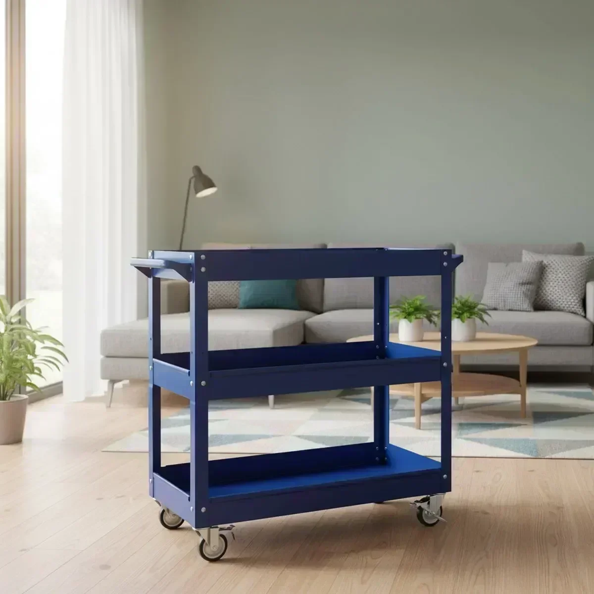 Troli Perkakas 3 Rak Beroda de - Workshop Tools Storage ulasan dan harga