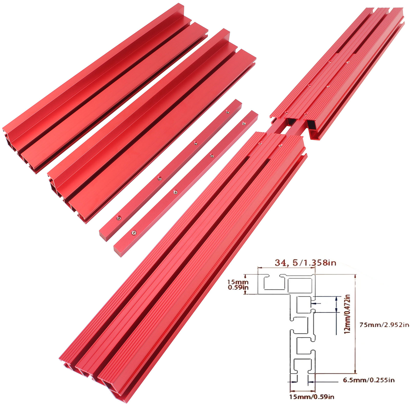 Pagar sambungan, 1Set 80cm den - Router Table Insert ulasan dan harga