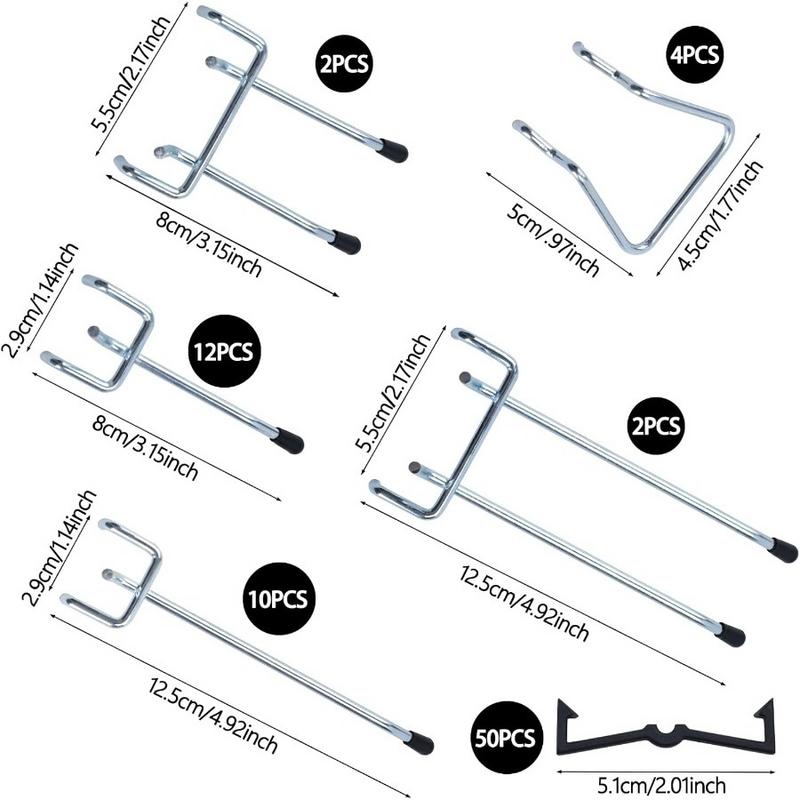 170 Buah Kait Pegboard Berbaga - Workshop Tools Board ulasan dan harga