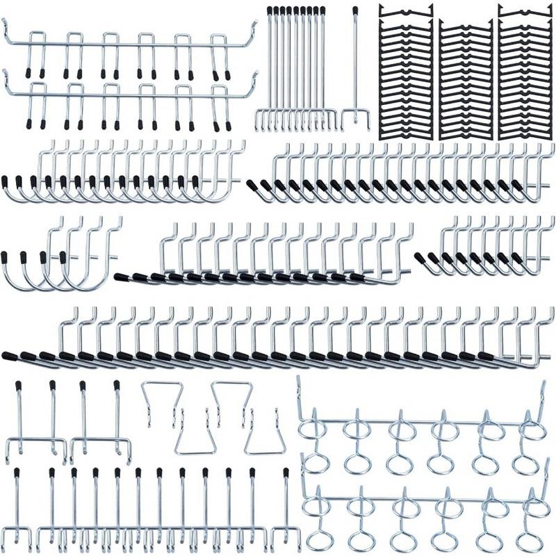 170 Buah Kait Pegboard Berbaga - Workshop Tools Board ulasan dan harga